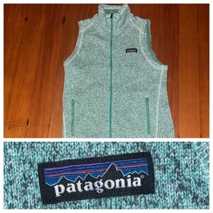 Patagonia size small Speckled Green Fleece Vest jacket better sweater